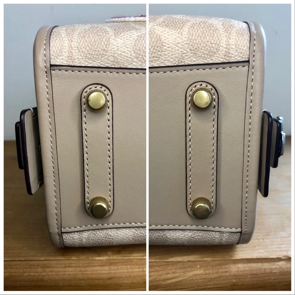 Disney X Coach Rogue 25 In Signature Canvas With Patches Sand Taupe - Picture 7 of 12